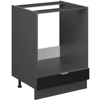 Vicco Herdumbauschrank Fame-Line, Schwarz gestreift/Anthrazit, 60 cm ohne Arbeitsplatte (1-St)