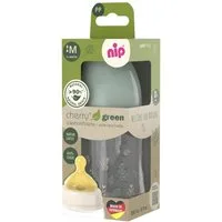 nip Babyflasche Green Cherry Weithals PP inkl. Weithalsflaschensauger Latex, Anti-Kolik System