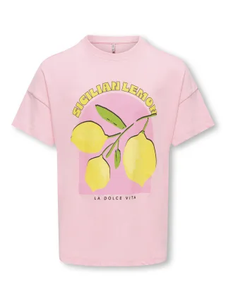 KIDS ONLY - KOGLIMONE LIFE S/S RLX PRINT TOP JRS Tickled Pink - Gr. - 140