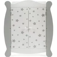 CHIC2000 Puppenkleiderschrank Stars Grau