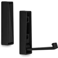 SO-TECH® Klapphaken BARI aus Metall, Höhen 80 - 120 mm, Lochabstände 32-70 mm, (2-St), 80 x 20 x 15 mm, schwarz, 2 Stück inkl. Schrauben