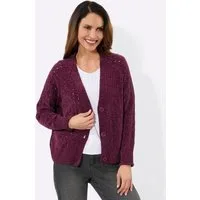 Witt Strickjacke Chenille-Strickjacke Langarm Mustermix gestrickt
