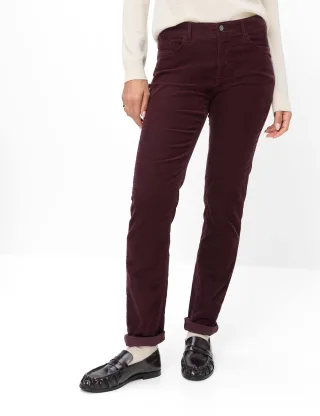 Brax Damen Cordhose Style CAROLA BLACKBERRY VIOLET, dunkles lila, Gr. 42K