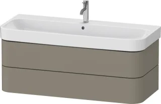 Duravit Happy D.2 Plus Waschtischunterbau wandhängend Stein Grau Seidenmatt 1175x490x415 mm - HP4389 HP4389092920000