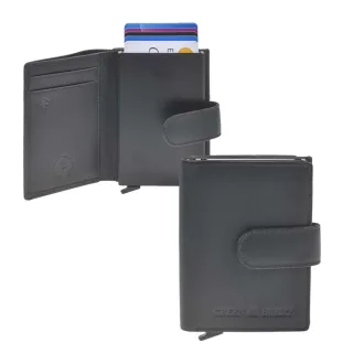 Greenburry Karten-Portemonnaie Royal Nappa RFID | Leder schwarz