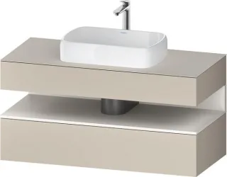 Duravit Qatego Konsolenwaschtischunterbau wandhängend Taupe Supermatt 1200x550x600 mm - QA4732084830 QA4732084830010