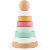 BIECO Stapelspielzeug Bieco Stapelturm Baby Berry Holz FSC