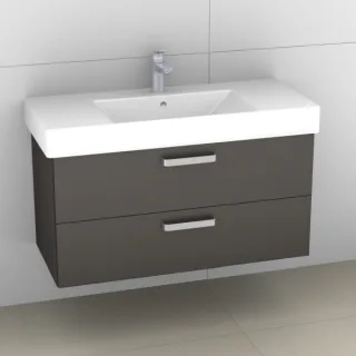 Artiqua 412 Waschtischunterschrank für Strada K0790 Stahlgrau Metallic, 412-WU2L-I20-7141-88 412-WU2L-I20-7141-88