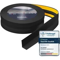 HOLZBRINK Sockelleiste HOLZBRINK selbstklebend PVC 32x23mm, 1 m, L: 100 cm, 1m Rolle, Küchenleiste Abschlussleiste für Badezimmer Farbe: Schwarz