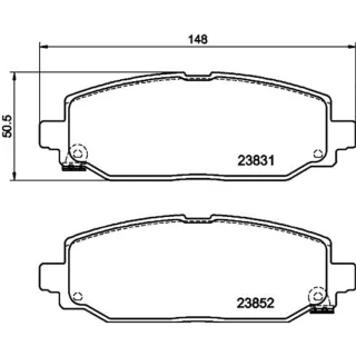 Hella Bremsbel?ge hinten Jeep Wrangler 8DB355040-021