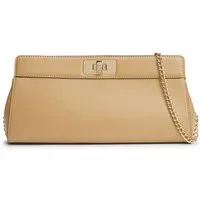 Tommy Hilfiger Clutch TH MODERN CLUTCH, Damen Umhängetasche, Handtasche mit goldfarberem Umhängeriemen