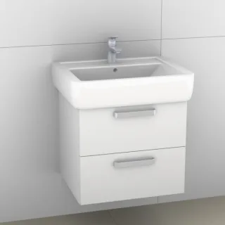 Artiqua 413 Waschtischunterschrank für Renova Plan 222260, 222263 Weiß Hochglanz, 413-WU2L-K55-7016- 413-WU2L-K55-7016-68