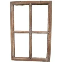 Deko-Impression Wanddekoobjekt Fenster Sprossenfenster Bilderrahmen Wandobjekt, Wanddekoration Holz (1 St)