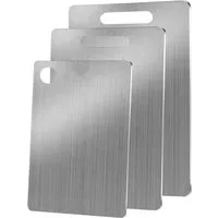 Venkuber Schneidebrett 3pcs Edelstahl Schneidebrett Schneidebretter für Küche, (3-St)
