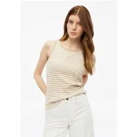 s.Oliver Muscleshirt T-Shirt Geripptes Top im Slim Fit mit Stickerei