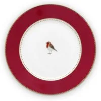 PiP Studio Brotteller Love Birds Brotteller rot 17cm, Plate Love Birds Red 17cm
