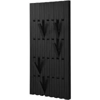 HOME DELUXE Garderobe Garderobenpaneel QUEST 55 x 4 x 105 cm, Aus Kautschukbaum, Hakenpaneel, Wandgarderobe, Kleiderhaken
