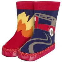 Playshoes Hüttenschuh Feuerwehr Hausschuh