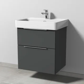 Sanipa 3way Waschtischunterbau zu Laufen Pro S Waschtisch mit 2 Auszügen, Anthrazit-Matt UM76622