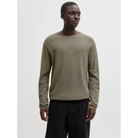 Jack & Jones Rundhalspullover JJEHILL KNIT CREW NECK NOOS Baumwolle, regular fit