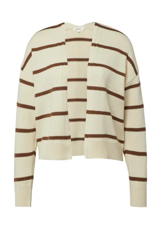 s.Oliver - Strickjacke beige/braun - Gr. - 38