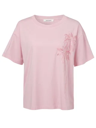 eiszeit - T-Shirt Rundhals 1/2 Arm Motiv berry pink multicol - Gr. - 44