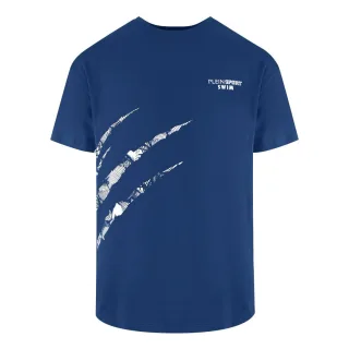 Kurzarm Scratch Logo T-Shirt in Dunkelblau