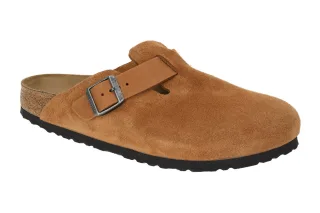 Birkenstock Boston BS 1029220 Pantolette Herren cognac Echtleder bequem flexibel