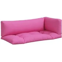 vidaXL Sitzauflage Palettenkissen 3 Stk. Rosa Oxford-Gewebe, (3 St)