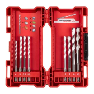 Milwaukee SHOCKWAVE Multimaterial Bohrer 1/4" Hex (8-teilig) - 4932471113