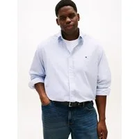 Tommy Hilfiger Big & Tall Langarmhemd BT - FLEX POP FAKESOLID regular fit, Button-down-Kragen, Große Größen
