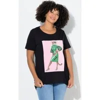 Angel of Style T-Shirt T-Shirt A-Linie LeoLady-Print und Statement