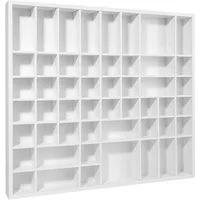 Creative Deco Schubladenbox Setzkasten Holz Sammelbox Holztablett 51 Fächer 52x46x5 cm