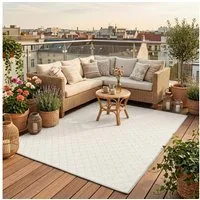 Snapstyle Outdoorteppich In & Outdoor Teppich Flachgewebe Oslo Karo Modern, Rechteckig, Höhe: 4 mm