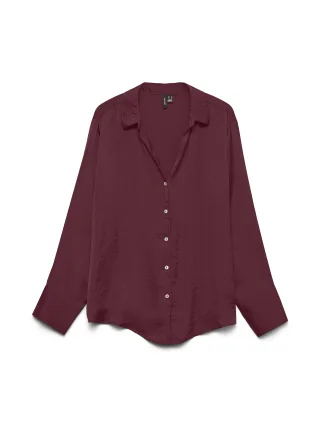 VERO MODA - VMSOMMER LS SHIRT WVN NOOS Windsor Wine - Gr. - XS
