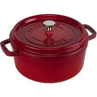 Staub Auflaufform La Cocotte 24cm rund, Kirsch-rot, Gusseisen, Gusseisen