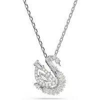 Swarovski Kette mit Anhänger Schmuck Geschenk Schwan Halskette, mit Swarovski® Kristall, Swarovski® Zirkonia (synth)