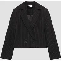 s.Oliver Jackenblazer Indoor-Blazer Verkürzter Blazer mit Glitzer-Nadelstreifen