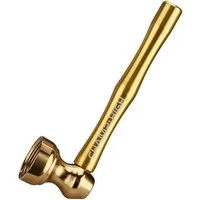 CHAMP HIGH Signalpfeife MINI PFEIFE ALU 8,5cm lang + 5 Sieben Rauchpfeife 83 (Gold), Handpfeife Tabakpfeife Tabak Pipe