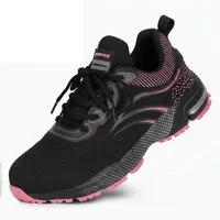 ELIWORX S1 PL Schuh mit Stahlkappe, Atmungsaktives Mesh - Arbeitsschuhe Damen Arbeitsschuh Durchtrittsichere Zwischensohle aus Kevlar, besonders rutschhemmend