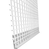 doitBau Abschlussprofil 25 Stab Abschlussprofil PVC mit Gewebe 3mm je 2m (25-St)