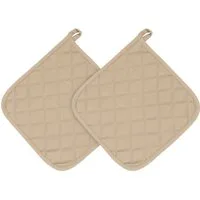ZOLLNER Topflappen, (Set), 24 x 24 cm, 100% Baumwolle, Temperaturbeständig bis 100°C