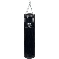 BAY-Sports Boxsack Sandsack 150 x 35 cm schwarz Kunstleder ungefüllt