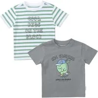STACCATO T-Shirt (2-tlg) 2er Pack kurzarm, geringelt, Motiv-Print, für Boys