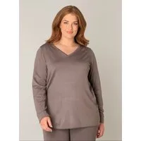 Base Level Curvy V-Ausschnitt-Pullover mit V-Ausschnitt