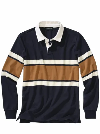 Mey & Edlich Herren Varsity-Longsleeve Blau 100 % Baumwolle