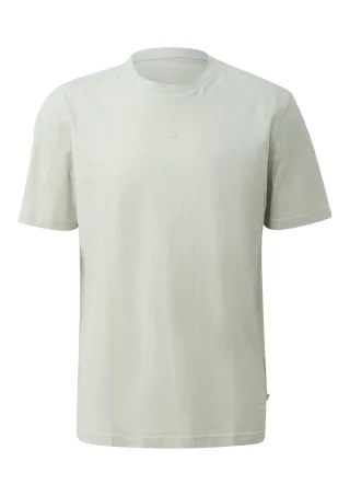Q/S designed by - Basic Rundhals T-Shirt mit Logo-Druck grün - Gr. - S