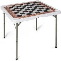COSTWAY Spiel, Schachtisch klappbar, Kunststoff Spielbretttisch