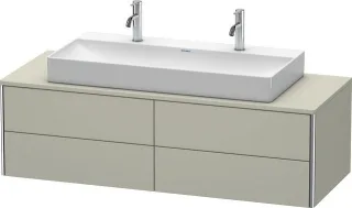 Duravit XSquare Konsolenwaschtischunterbau wandhängend Taupe Seidenmatt 1400x548x400 mm - XS4915M606 XS4915M6060