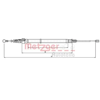 Metzger Handbremsseil hinten Seat Ibiza Skoda Fabia VW Fox Polo